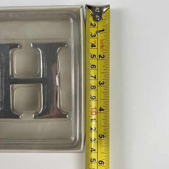 Pottery Barn “WISH” Board Shadow Box Push Pin Letters Chrome Silver 3” Manifest - Picture 9 of 9